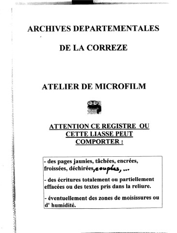 Tables décennales des mariages (1863-1872)