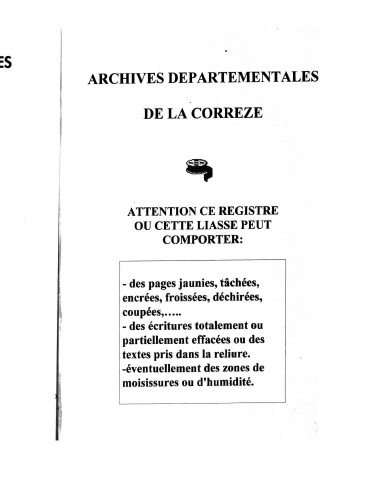 Naissances, mariages, décès (1823-1832)