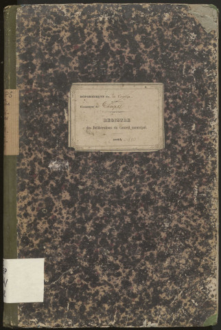 Délibérations du conseil municipal. 13 novembre 1864-23 mai 1880