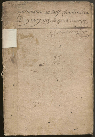 19 mai 1785-16 août 1786