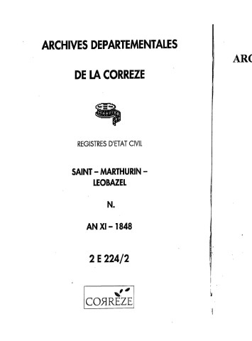 Naissances (1803-1848)