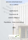 Population : Listes nominatives. 1901