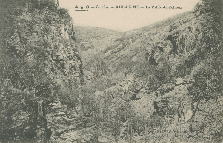 Aubazine : "Corrèze - Aubazine - La vallée du Coiroux".