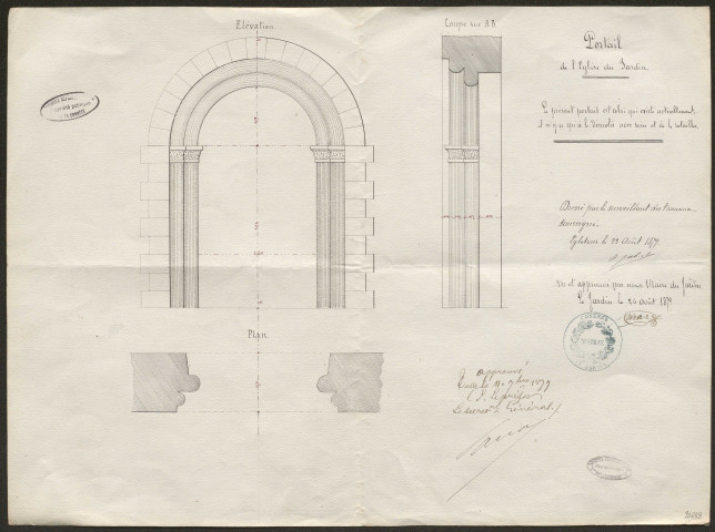 Eglise. Presbytère. Cimetière ; concessions.