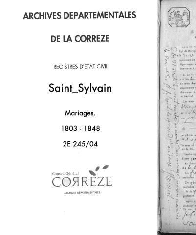 Mariages (1803-1848)