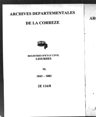 Mariages (1843-1882)