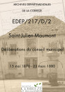 Délibérations du conseil municipal. 15 mai 1870-23 mars 1880