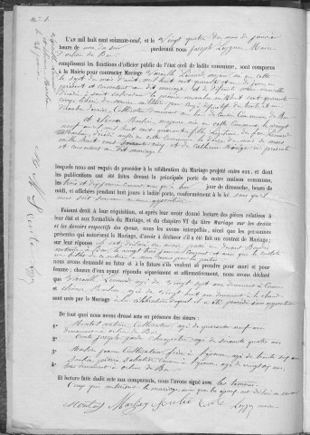 Mariages (1869-1881)