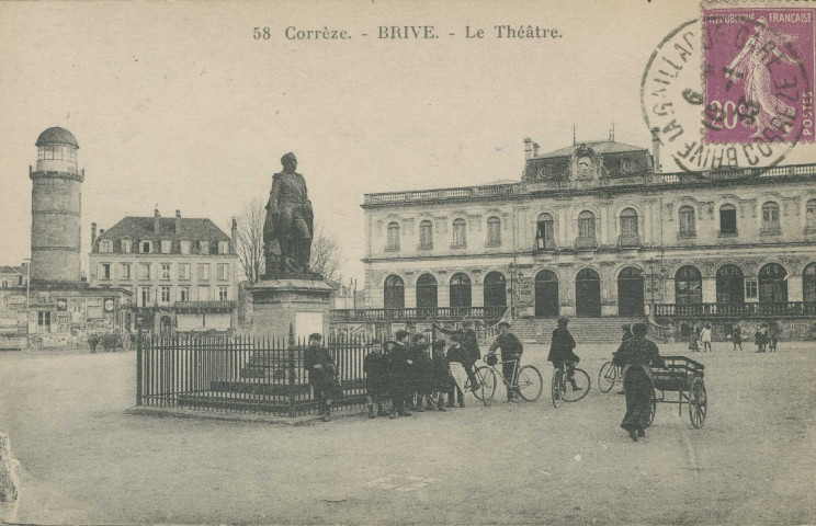 Brive-la-Gaillarde : "58 Corrèze. - Brive. - Le théâtre.".
