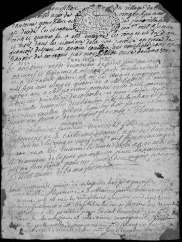 Baptêmes, mariages, sépultures (1724-1740)