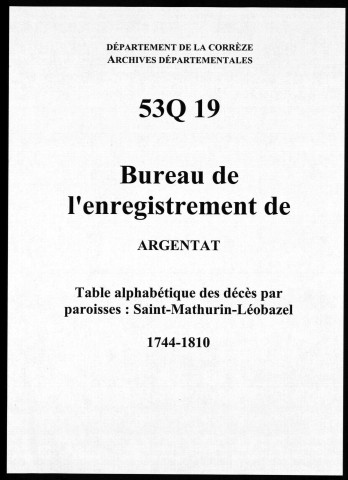 Paroisse de Saint-Mathurin-Léobazel