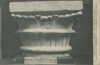 Brive-la-Gaillarde : "881 - Musée de sculpture comparée - Eglise Saint-Martin à Brive, bas-côté de la nef, chapiteau d'une colonne engagée, pierre (XIIe siècle).".