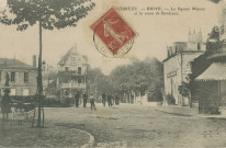 Brive-la-Gaillarde : "Corrèze . - Brive - Le square Majour et la route de Bordeaux.".