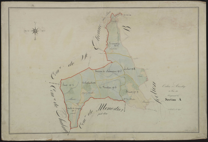 Tableau d'assemblage de la section A de Prunt