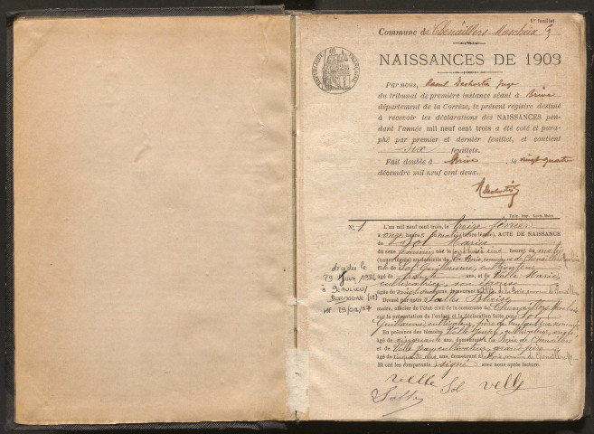 Naissances (1903-1942).