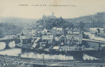Uzerche : "1. - Uzerche - Vue prise du N.E. - La boucle formée par la Vézère".