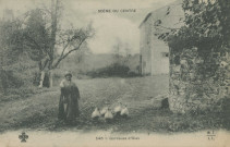 Folklore : "Scène du Centre - 546 - Gardeuse d'oies".