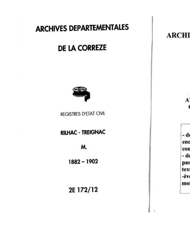 Mariages (1882-1902)