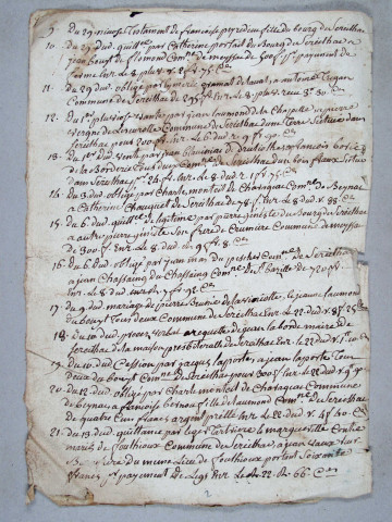 Répertoire chronologique : 1 nivôse an XIII-31 décembre 1810