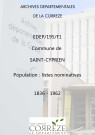Population : listes nominatives. 1836-1846, 1861, 1880, 1889-1895, 1901-1911, 1921-1936, 1962