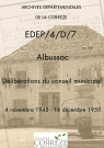 Délibérations du conseil municipal. 04 novembre 1945-16 décembre 1950