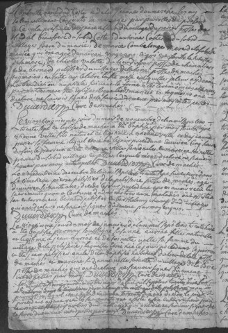 Baptêmes, mariages, sépultures puis naissances, mariages, décès (1737-1798)