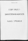 Naissances, mariages, décès (1793-1802)