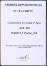 Lièves de la commanderie et brouillards de comptes des fermiers.