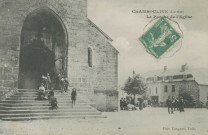 Chamboulive : "Chamboulive (Corrèze) - Le porche de l'église".