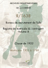 Classe 1922 : matricules 1501 à 1788.