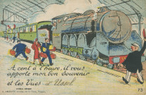 Ussel : "A cent à l'heure, il vous apporte mon bon souvenir et les vues d'Ussel".