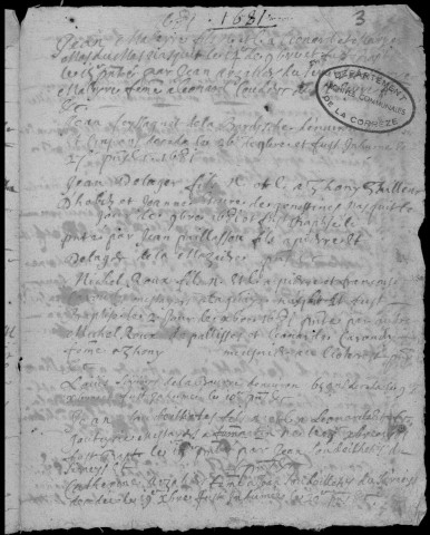 Baptêmes, mariages, sépultures et tables (1680-1758)