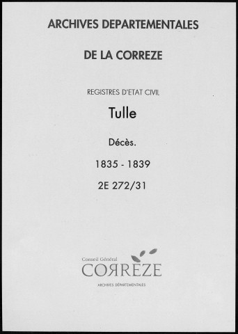 Décès (1835-1839)