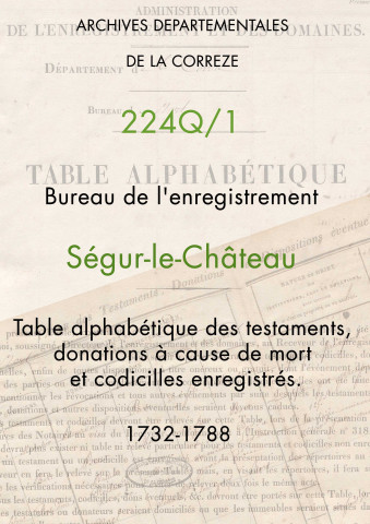 Table des donations