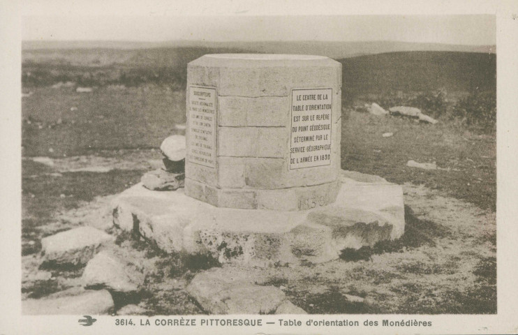 Chaumeil : "3614. La Corrèze pittoresque - Table d'orientation des Monédières".