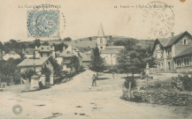 Forgès : "La Corrèze illustrée - 39 Forgès - L'église, la mairie, écoles".