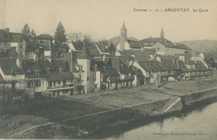 Argentat : "Corrèze - 12 - Argentat - les Quais".