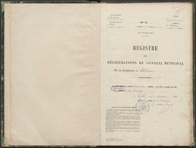 Délibérations du conseil municipal. 12 octobre 1880-22 février 1891