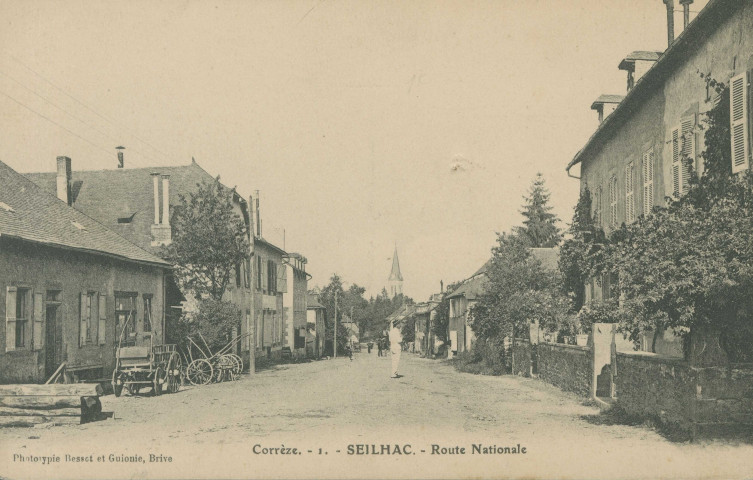 Seilhac : "Corrèze. - 1. - Seilhac - Route nationale".