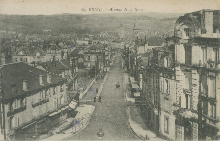 Brive-la-Gaillarde : "68. Brive - Avenue de la gare".