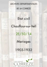Mariages (1903-1932).