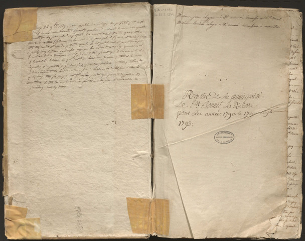 Délibérations du conseil municipal. 4 février 1790-6 août 1837