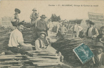 Allassac : "Corrèze - 8 - Allassac, groupe de carriers au travail".