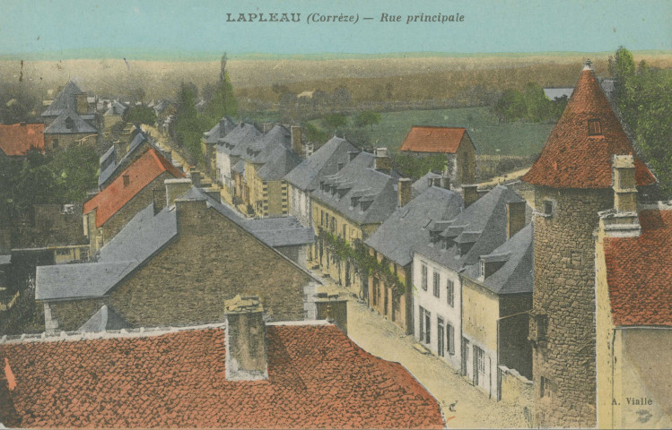 Lapleau : "Lapleau (Corrèze) - Rue principale".