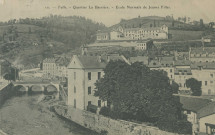 Tulle : "10. - Tulle. - Quartier de la Barrière - Ecole normale de jeunes filles.".