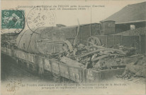 Allassac : "Catastrophe du tunnel de Pouch près Allassac (Corrèze) - (6h20, soir, 15 décembre 1908) - Le foudre métallique plein d'alcool qui, explosant près de la machine, propagea si rapidement le terrible incendie".