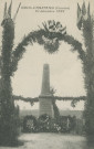 Gros-Chastang : "Gros-Chastang (Corrèze) - 10 décembre 1922". Le monument aux morts le jour de son inauguration.