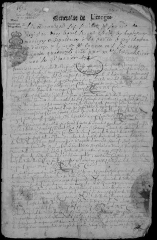 Baptêmes, mariages, sépultures (1674-1692)