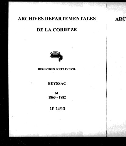 Mariages (1863-1882)