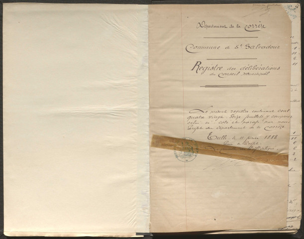 Délibérations du conseil municipal. 20 mai 1888-8 janvier 1905